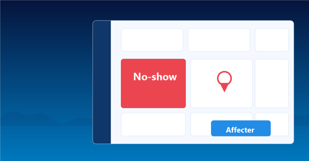 Tableau de bord Staffika montrant une alerte no-show, la localisation GPS et l’affectation d’un remplaçant sur un site au Sénégal.